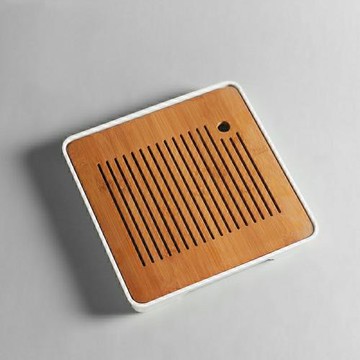 創意家用方形茶盤現代簡約小托盤竹制儲水密胺干泡盤茶道茶具配件