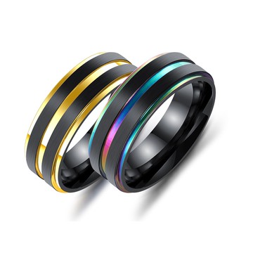 《316小舖》【C550】(優質鈦鋼戒指-艷麗動人戒指/金色戒指/彩色戒指/交換禮物/聖誕禮物/彩戒/金戒/男戒)