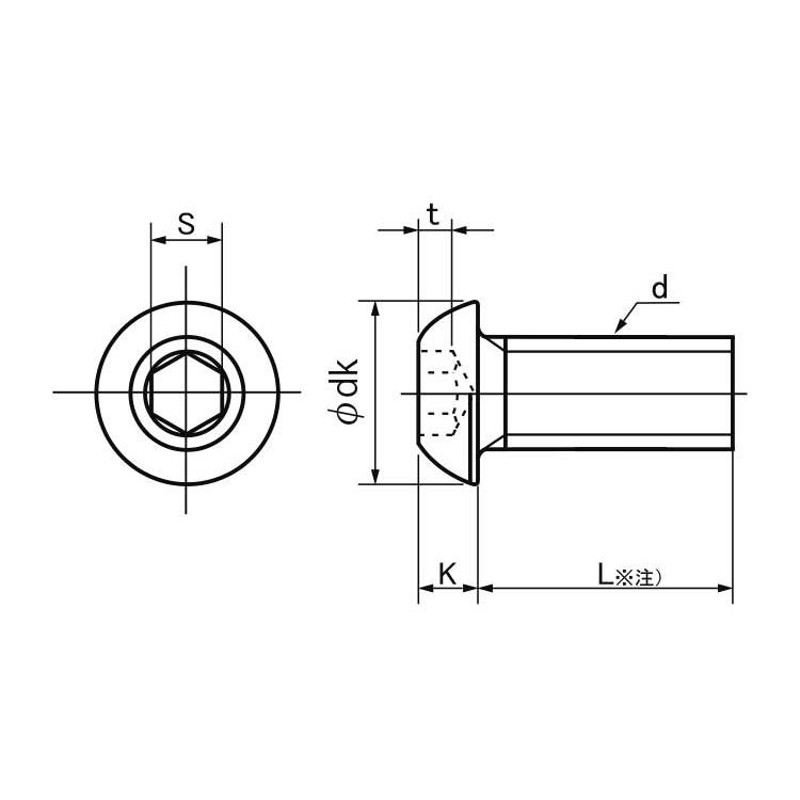 チタン　ボタンＣＡＰ 材質(チタン(Ti)) 規格(4X30) 入数(1000)  - 2