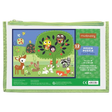 Mudpuppy 攜帶拼圖 森林夥伴  12片  1組