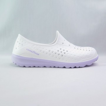 GOODYEAR 固特異 女款 洞洞鞋 輕便鞋 透氣 GAWP62737 白/紫【iSport愛運動】