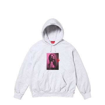 SUPREME KATE MOSS HOODED SWEATSHIRT ASH GREY