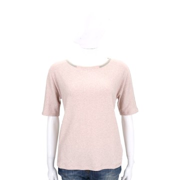 FABIANA FILIPP 粉膚色紗質拼接領飾短袖上衣