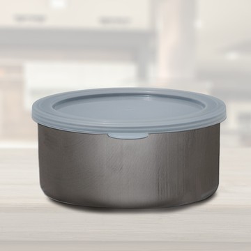 一品川流日本製echo不鏽鋼保鮮盒-圓深型-小-12cm-500ml