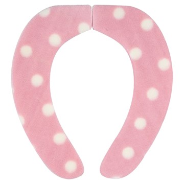 SANKO 消臭馬桶座墊 可重複清洗  粉色圓點  9.5 x 40cm  1個