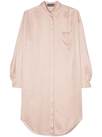 Lorena Antoniazzi - midi shirt dress - women - Silk/Acetate - 46 - Pink
