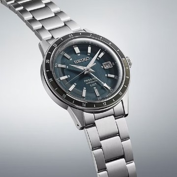SEIKO 享指定專櫃售後服務 潮流時刻時尚腕錶GMT機械錶(4R34-00B0B/SSK009J1)