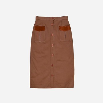 【蛋植物古著】緹香樹林日本製針織高腰古著裙