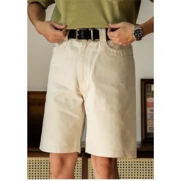 巴黎扣五分褲 工裝短褲 休閒短褲 雙色赤耳胚布 美式復古 寬鬆