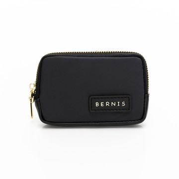 BERNIS 尼龍系列 方塊小錢包 藍莓色 馬卡龍色