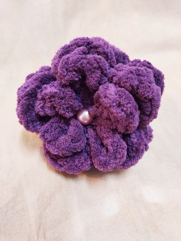 重磅紫絨條腸圈髮綁綁