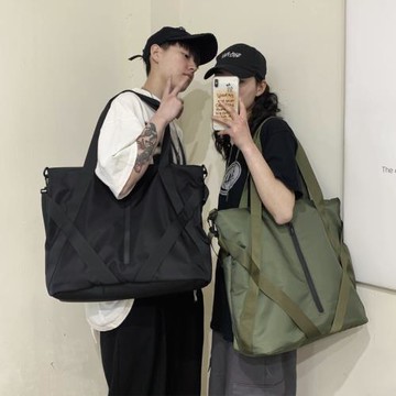 單肩包男大容量韓版休閑男士手提包日系簡約手提袋學生書包購物袋