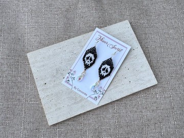 240201 swarovski miyuki 串珠 耳環 萬聖節限定