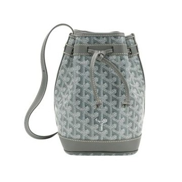 Goyard 展示品 Petite Flot 塗料帆布束繩水桶包(灰)