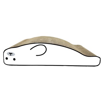 Nice u 毛樂趣 貓抓板 貓適用 瓦楞紙 彩紙  翻肚海豹 白色  1個  46 x 25 x 11cm