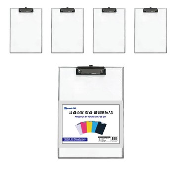 Young OH 水晶板夾 A4  透明  5個