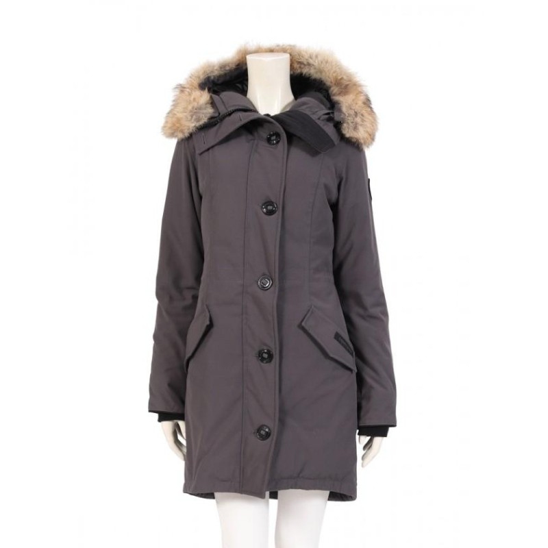 中古 カナダグース CANADA GOOSE ダウンコート ロスクレア パーカー グレー XS アウター ワンポイント 2580LB  ROSSCLAIR PARKA レディース | LINEショッピング