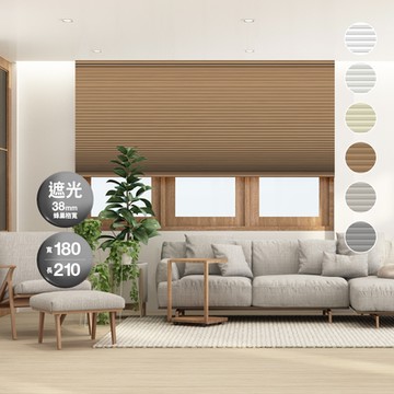 【REGAL芮格居家】蜂巢簾無段下開180X210cm-格寬38mm全遮光(12BOTTLE窗簾/無拉/風琴簾)