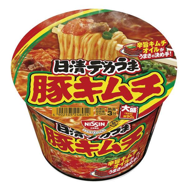 訳あり 日清食品 デカうま 豚キムチ 101g×12個