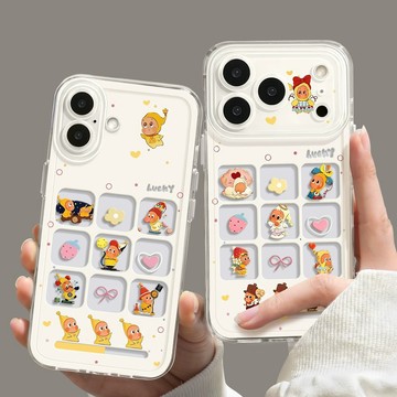 九宮格星星人適用蘋果17PROMAX手機殼iPhone16plus小衆14雙層13軟殼12透明15精孔11保護殼