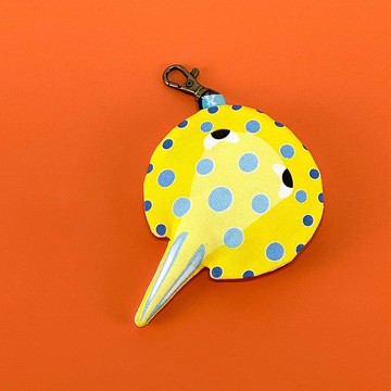 設計款BRR145a - 【純棉帆布】藍斑條尾魟迷你錢包