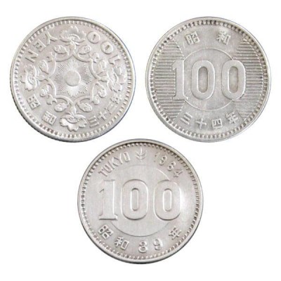 100円銀貨 鳳凰 稲 東京オリンピック 全3種セット | LINE