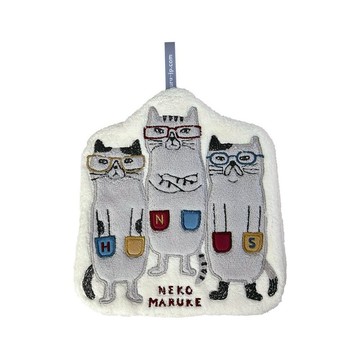 Kusuguru Japan 擦手巾 可掛式 模切造型速乾吸水擦手巾 -米白色