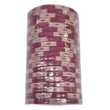 遊戲籌碼 60個 黏土複合材料 厚度達3mm  粉色 + 白色  1組