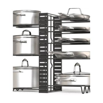 5層8層鍋架 廚房砧板菜板架鍋蓋架多層免打孔置地8層矮腳高腳伸縮