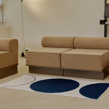 韓國 nomia 平織地毯 圓舞曲 （兩色） - 青綠