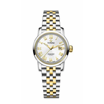 TITONI瑞士梅花錶 天星系列 23538SY-561 經典羅馬腕錶/金 28mm｜樂天全館特惠中★指定刷卡回饋10%