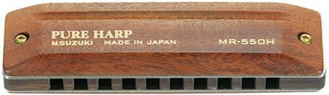 SUZUKI【日本代購】鈴木10孔專業演奏口琴PURE HARP MR-550H C調