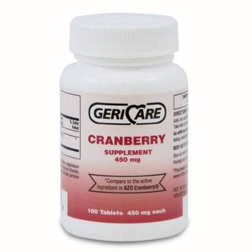 Dietary Supplement GeriCare Cranberry Extract 450 mg Strength Tablet 100 per Bottle 100 Tabs by McKesson