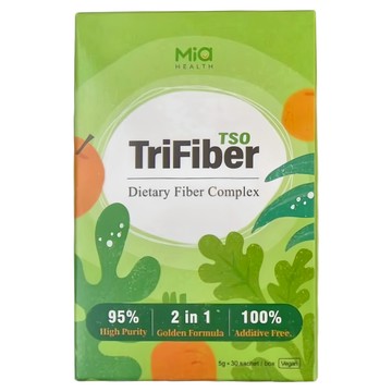 Mia 米雅 TriFiber TSO 綜合膳食纖維粉 95%高純度 2合1黃金配方 100%無添加 5g x 30包  1盒