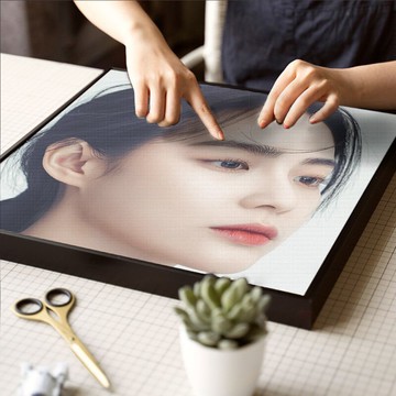 照片定制十字繡新款線繡diy自己手工鉆石畫客廳小件真人滿繡