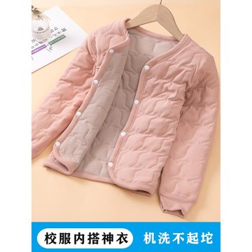 兒童內膽棉衣男童女童冬裝內穿棉服中大童校服神器蠶絲保暖小棉襖