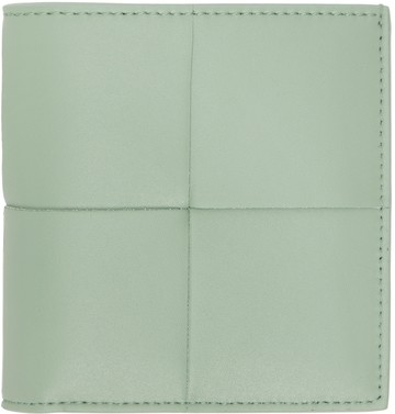 Bottega Veneta 绿色 Slim 双折钱包