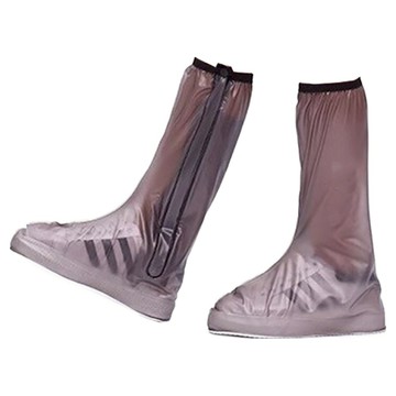 小麥購物 高筒隱藏式拉鍊全方位防雨鞋套 L4424  咖啡色  M