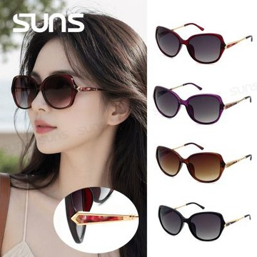 【SUNS】抗UV太陽眼鏡 時尚淑女精緻大理石造型 共四色 大框顯小臉 S33 台灣製 檢驗合格