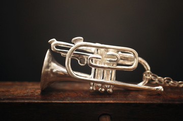 925銀迷你管弦樂吊墜系列 - 短號 (不含項鍊)