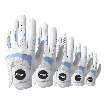 X-蜘蛛 男士羊皮高爾夫左手手套  5個  24號  白色的