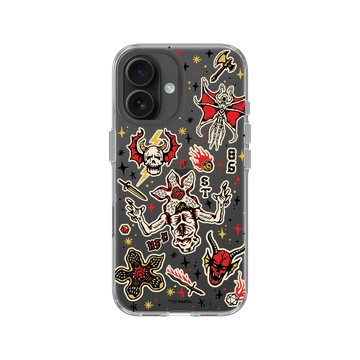 iPhone 16 Clear Case（相機按鈕） 透明 - Stranger Things - 地獄火