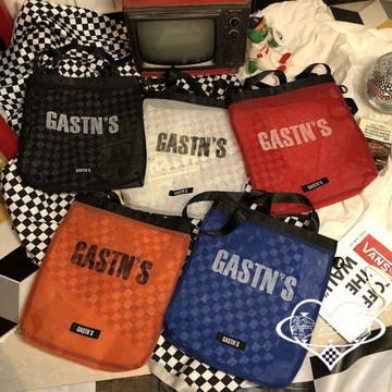 GASTN韓國ins街拍潮搭夏日網紗土酷蹦迪鬼馬少女男女購物袋單肩包