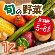 野菜 お楽しみ 定期便 12回 有機野菜 5～6品目 詰め合わせ セット 有機栽培 玉ねぎ とまと じゃがいも