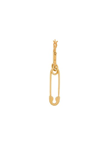 True Rocks - safety hoop earrings - women - 18kt Gold Plated Silver - One Size