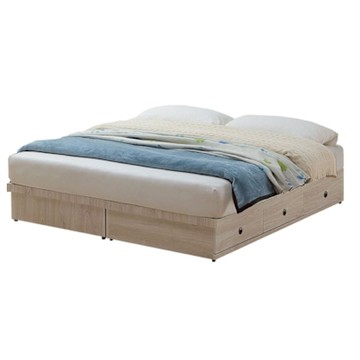 文創集 迪爾安5尺雙人可收納三抽床底(不含床墊)-152x188x25cm免組