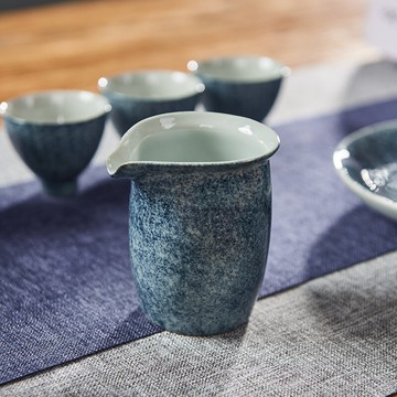 漫天星手繪陶瓷公道杯景德鎮功夫茶具公杯茶海勻杯分茶器茶具配件