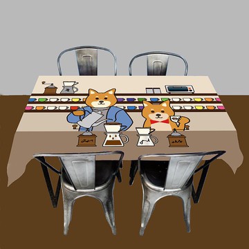 柴犬 桌布 露營