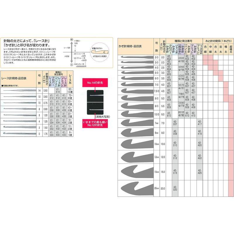 Clover レース針 アミュレ No.10号 41-410