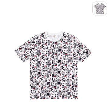 【FILA】中性 短袖 圓領T恤-白色 1TEY-1402-WT
